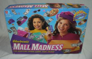 Mall Madness Blue Box Electronic Shopping Spree Board Game That Talks
