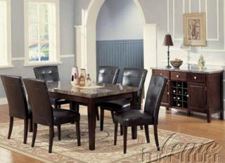 Brand New Real Marble Top Dining Set Table and 6 Chairs