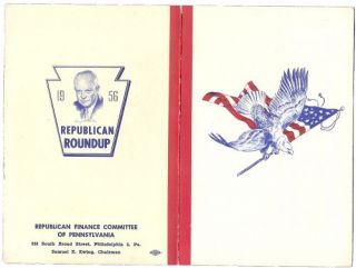 Republican Roundup Dwight D Eisenhower Mamie 1956 Pennsylvania