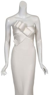 Marchesa Notte Sculptural Silk Bow Gown Dress 4 New