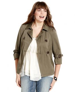 American Rag Plus Size Jacket, Military Double Breasted  
