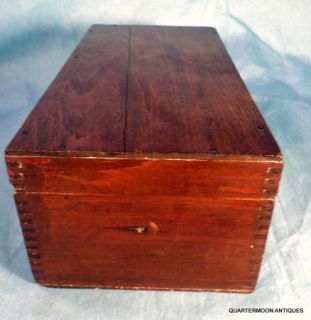 Antique w J Mandeville Seed Box Advertising Wooden Box