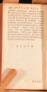 1668 Boethus de Conso Latione Boethius Consolation Very Scarce