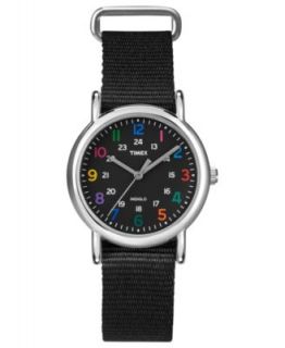Timex Watch, Weekender Pink Slip Through Nylon Strap 31mm T2N834UM