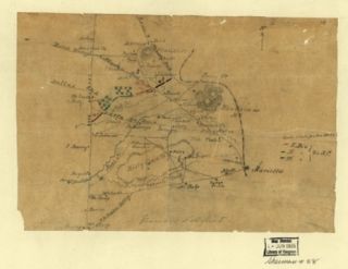 1864 Civil War Map of Marietta Georgia Union Troop Positions View 2 of