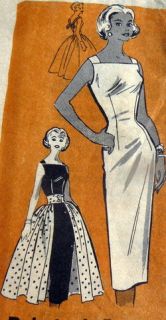 Lovely Vtg 1950s Dress Overskirt Marian Martin Sewing Pattern 13 33