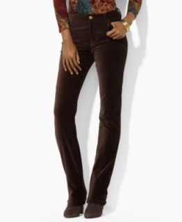 Lauren Jeans Co. Petite Jeans, Slimming Straight Leg, Vintage Deep Red