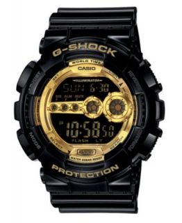 Shock Watch, Mens Analog Digital Black Resin Strap GA110GB 1A   All
