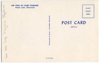 Aerial View Camp Courage Maple Lake MN Postcard