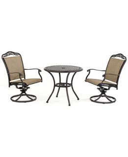 Beachmont Outdoor Patio Furniture, 3 Piece Set (32 Round Dining Table