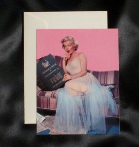 Marilyn Monroe Color Picture Postcard Envel White Dress Book Nice  N