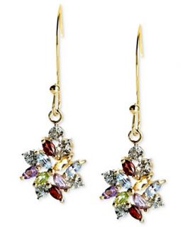 Victoria Townsend 18k Gold over Sterling Silver Earrings, Multistone