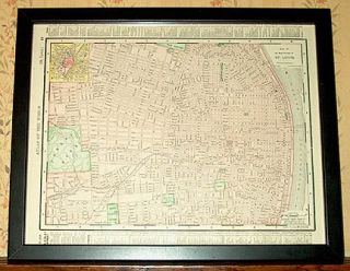 St Louis Missouri Authentic Antique Street Rail Map 113 Years Old Made