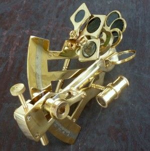 Victorian Pirate Brass Sextant nautical astrolabe marine sailor tool