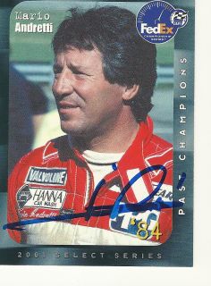 Mario Andretti Signed Autographed Trading Card Racing