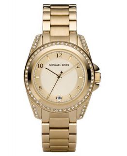 Michael Kors Watch, Womens Goldtone Stainless Steel Bracelet 33mm