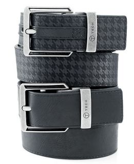 Tech by Tumi Belt, 35MM Reversible Belt With Houndstooth Strap