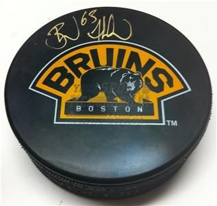 Brad Marchand Boston Bruins Signed 3rd Logo Puck