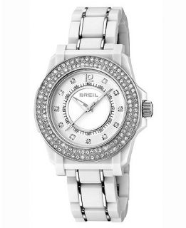 Breil Watch, Womens Mantalite White Polycarbonate Bracelet 35mm