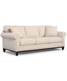 Martha Stewart Leather Sofa, Bradyn 89W x 38D x 38H   furniture