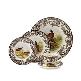 Woodland by Spode 5 Piece Place Setting with Pheasant Dinner Plate