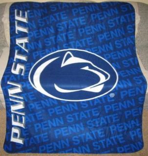 New Penn State PSU Lions Fleece Throw Blanket Football