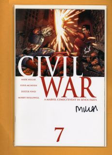 Mark Millar Civil War 7 Hand Signed Autograph Comic Book COA