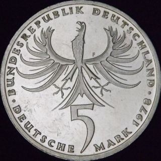 Balthasar Neumann MS+++ Germany Silver 5 Mark   KM# 148   Free Ship
