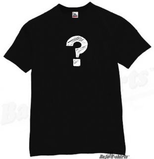 Question Mark T Shirt Cool Graphic Funny Tee BK XL