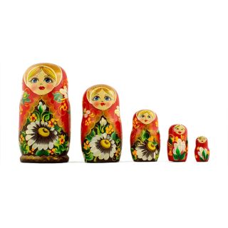 Pcs 5 Daisy Russian Nesting Dolls