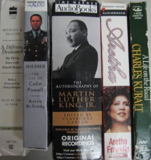 Cassette Biography Audiobooks Martin Luther King Arethra Franklin