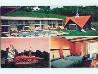 Unused Pre 1980 Hojo Howard Johnson Motel Restaurant Holyoke MA U4381