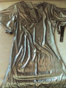 Nicole Miller New York Girl Party Dress Size 12 Glitter Silver