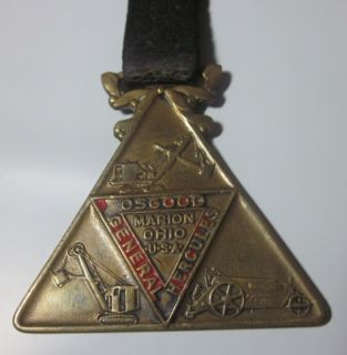 Old Osgood General Hercules Shovel Marion Oh Watch Fob