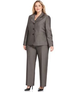 Le Suit Plus Size Suit, Birdseye Tweed Jacket & Pants