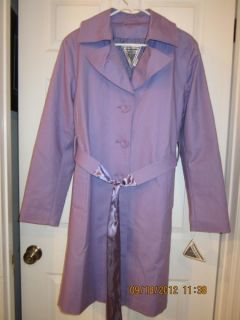Womens Purple Marvin Richards Belted Coat Size L