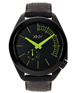 XNY Watch, Mens Tailored Streetwear Black Rip Stop Nylon Strap 44mm