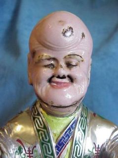 Antique Chinese Sterling Silver Enamel Scholar Figurine