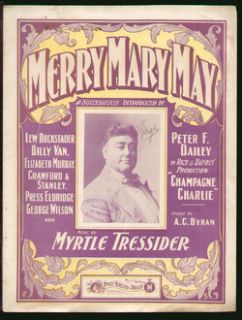 Merry Mary May 1901 Peter F Dailey Vintage Sheet Music