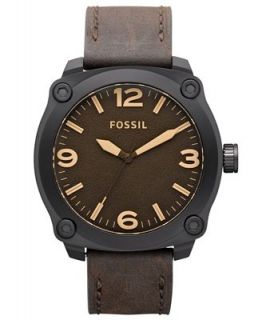 Fossil Watch, Mens Dark Brown Leather Strap 47mm JR1339
