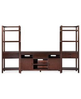 Concorde Entertainment Center, 3 Piece Wall Unit (Console and 2 Piers)