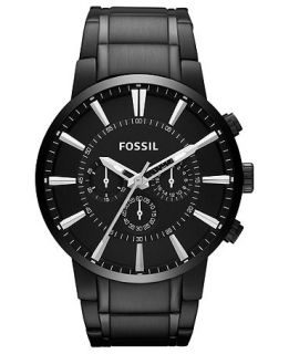 Fossil Watch, Mens Chronograph Black Tone Stainless Steel Bracelet
