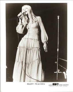 Mary Travers Original Vintage Portrait of The Folk Singer 1970S