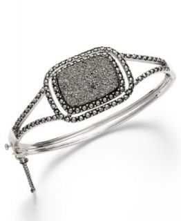 Genevieve & Grace Sterling Silver Bracelet, Platinum Druzy (7 1/2 ct