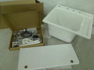 MASCO Bath 104080 All in One ABS Utility Sink 14 5 Gallon White