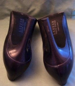 Lauren Ralph Lauren Black Marsalis Leather Heels Size 10B