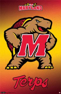 Maryland Terrapins Terps Athletics NCAA Logo Poster