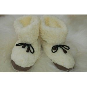 FEET ~ Womens 100% Pure Sheep Wool MERINO Sheepskin Slipper Boots