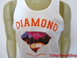 Diamond Supply Co White Tank Top Mens Shirt Skate Size Small $30
