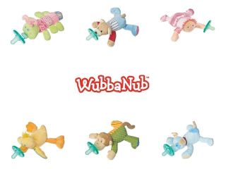 WubbaNub Infant Baby Soothie Pacifier Plush Toy U Pick